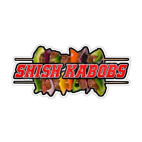 Signmission SHISH KABOBS Concession Decal beef kabob sign new cart